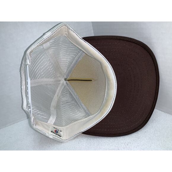 Vintage 1987 Kirtland Open IIX Golf Snapback Mesh Trucker Hat Cap Brown Unworn - Picture 7 of 10